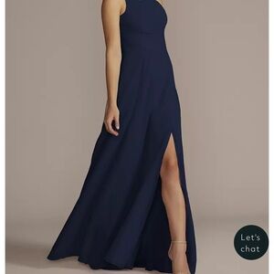 David's Bridal Blue gown
